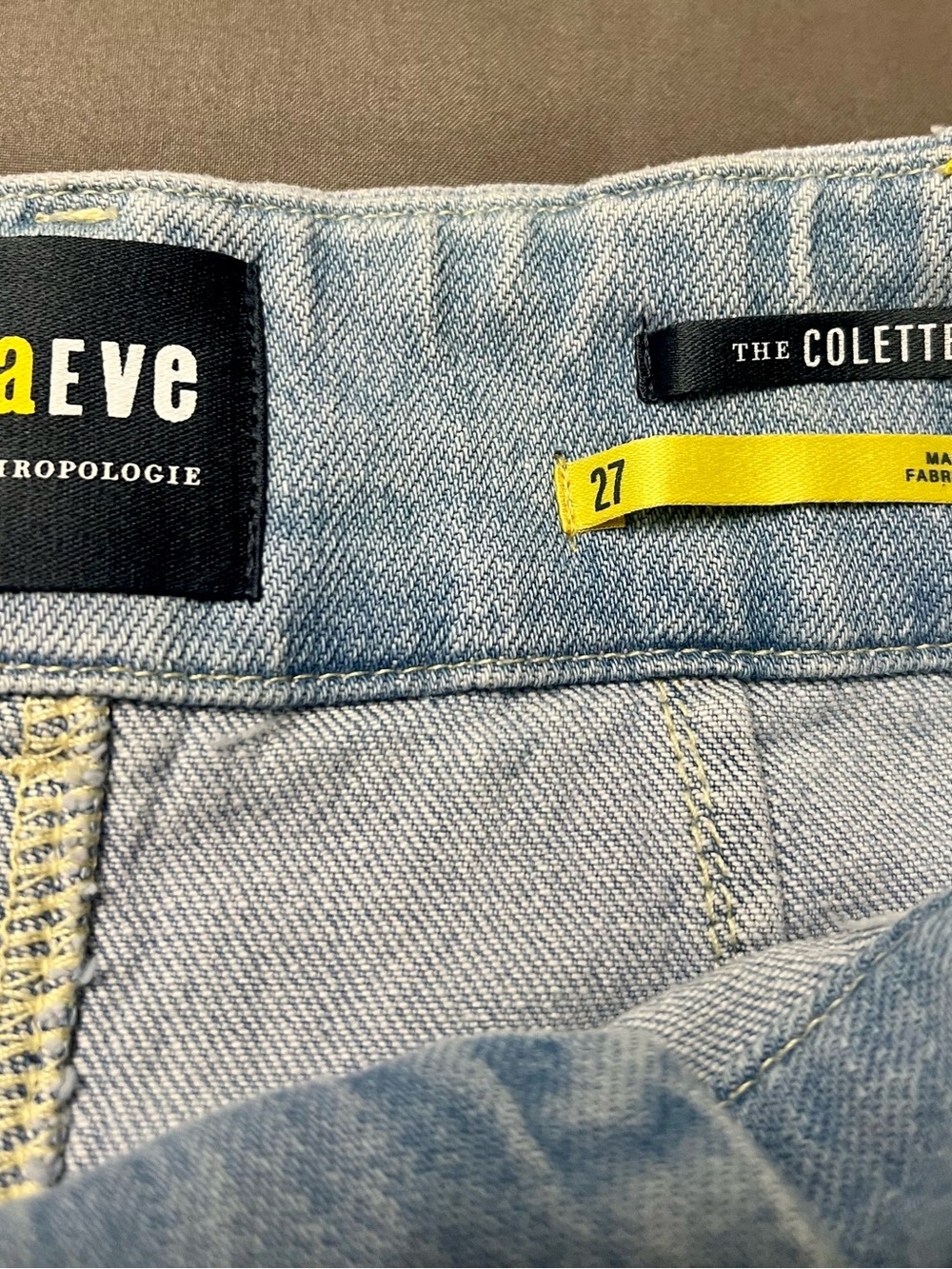 NWOT Anthropologie Maeve Colette High Rise Wide Leg Cropped Jeans Floral Size 27 - Picture 5 of 10